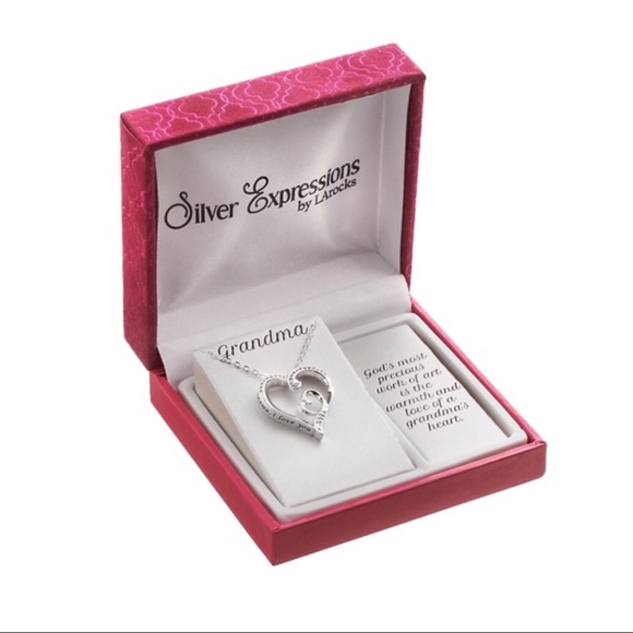 “Grandma” Silver Plated Heart Pendant Necklace NWT - Picture 3 of 6